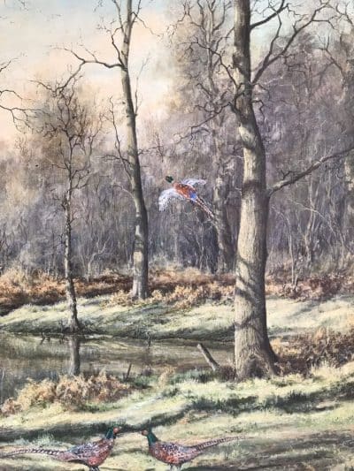 Mervyn Goode (British b.1948) HUGE Oil Painting ” Breaking Cover” Antiques Scotland Antique Art 5