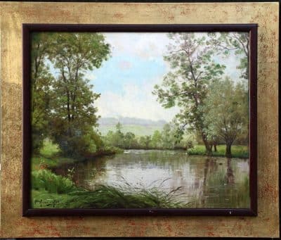 Charles Edmond Rene His. (1877-1960) Oil Painting Antiques Scotland Antique Art 4