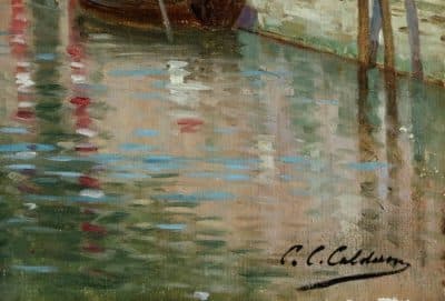 Charles Clement Calderon (1870-1906) Oil on Canvas - Image 6