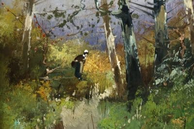 SOLD Eugene Galien Laloue (1854-1941) Oils (PAIR) - Image 3