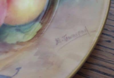 SOLD Worcester Fruits 6″ Plate signed by E. Townsend Antiques Scotland Antique Art 4