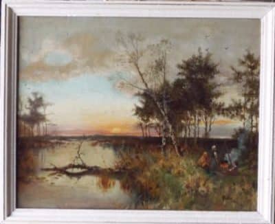 J. Owen” a pseudonym of Scottish Artist “F.E. Jamieson Antique Scottish paintings Antique Art 4