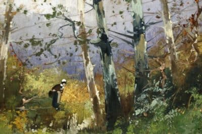 SOLD Eugene Galien Laloue (1854-1941) Oils (PAIR) - Image 5