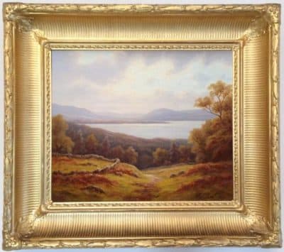 Everett Watson Mellor. (Oil on canvas) Loch Lomond Antiques Scotland Antique Art 3