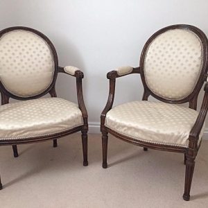 SOLD French Fauteuils 19th century Antique Chairs