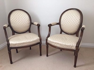 SOLD French Fauteuils 19th century Antique Chairs 3