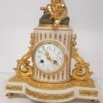 French marble ormolu mantel clock, Antiques Scotland Antique Clocks