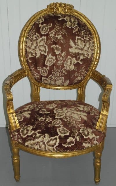 19th century French gilt occasional parlour chair 19th century Antique Chairs 10