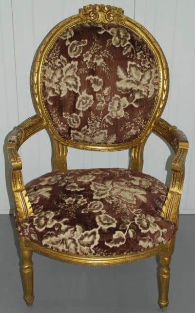 19th century French gilt occasional parlour chair - Image 8