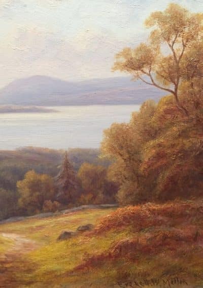 Everett Watson Mellor. (Oil on canvas) Loch Lomond Antiques Scotland Antique Art 5