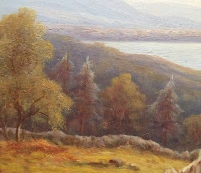 Everett Watson Mellor. (Oil on canvas) Loch Lomond Antiques Scotland Antique Art 7