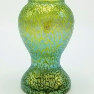 Loetz Papillion creta bulbous vase Antiques Scotland Collectors Glass