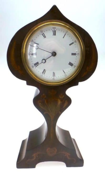 SOLD Edwardian mahogany tulip mantle clock Antique clocks Glasgow Antique Clocks 3