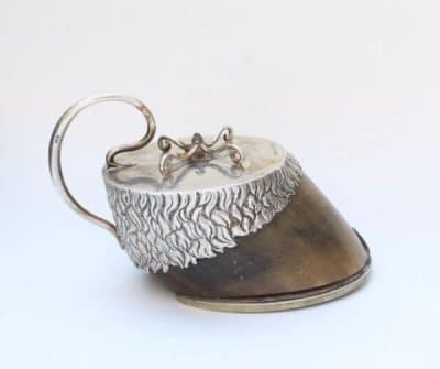 Silver Mounted Horse Hoof Paperweight Antiques Scotland Bronzes Silver Metals 3