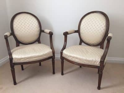 SOLD French Fauteuils 19th century Antique Chairs 4
