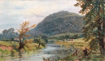 English School Oil'd Board Scottish Landscape - Image 2