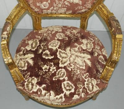 19th century French gilt occasional parlour chair 19th century Antique Chairs 7