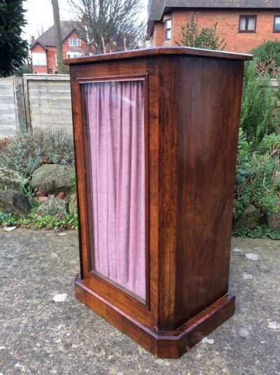 Victorian Burr Walnut side cabinet Andrew Christie Antique Cabinets 6