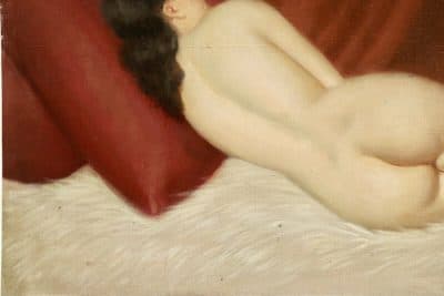 MAURICE BRIARD 1881-1957 Nude Oil Painting - Image 4