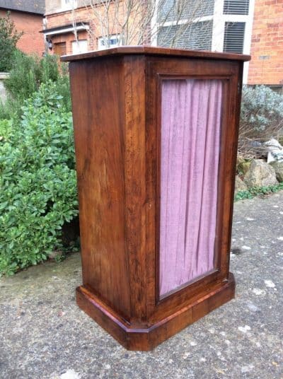 Victorian Burr Walnut side cabinet Andrew Christie Antique Cabinets 7