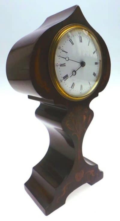 SOLD Edwardian mahogany tulip mantle clock Antique clocks Glasgow Antique Clocks 6