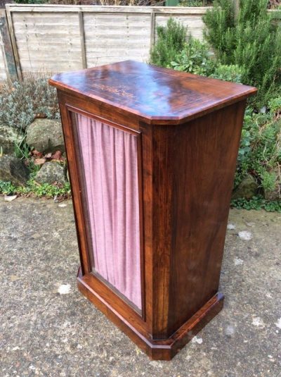 Victorian Burr Walnut side cabinet Andrew Christie Antique Cabinets 8