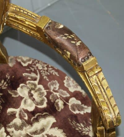 19th century French gilt occasional parlour chair - Image 7