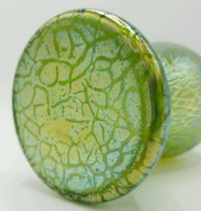 Loetz Papillion creta bulbous vase Antiques Scotland Collectors Glass 8