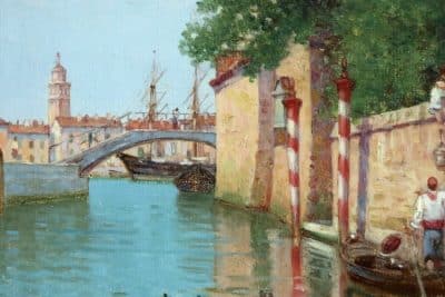 Charles Clement Calderon (1870-1906) Oil on Canvas - Image 4