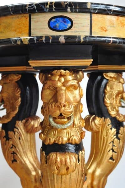 Fine Giltwood Marbled Topped Specimen Table - Image 2