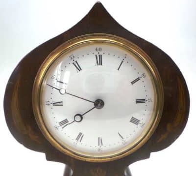 SOLD Edwardian mahogany tulip mantle clock Antique clocks Glasgow Antique Clocks 8