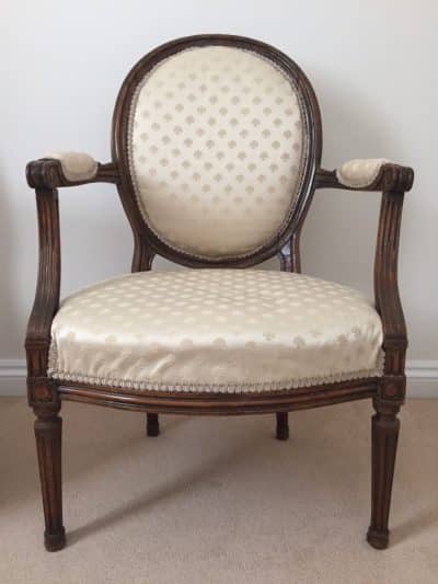 SOLD French Fauteuils 19th century Antique Chairs 9