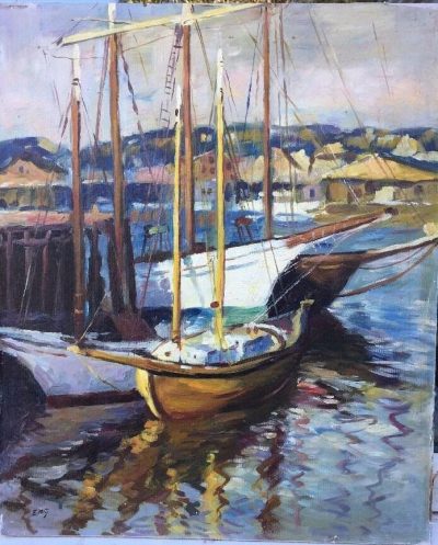 Emile A Gruppe. American Impressionist Oil painting. Andrew Christie Antique Art 3