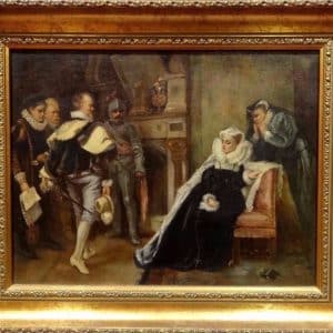 Queen Mary of Scotland, 19th cent Oil painting on canvas 19th century Antique Art