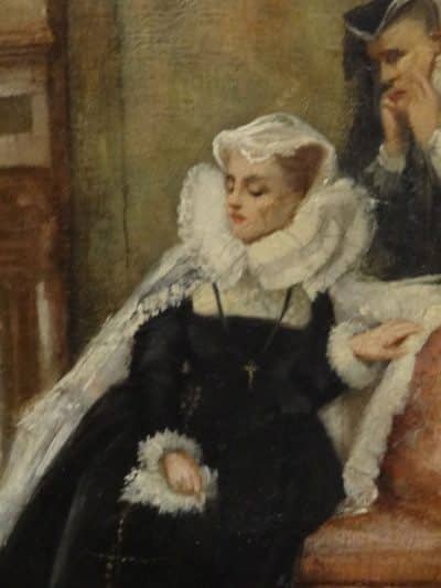 Queen Mary of Scotland, 19th cent Oil painting on canvas - Image 4