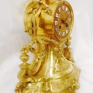 SOLD 19th cent French ornate mantle clock 19th century Antique Clocks