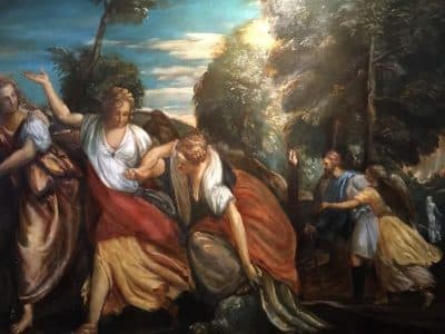 SOLD Atelier Dagher. Huge Oil on Canvas. Louvre old master copyist.