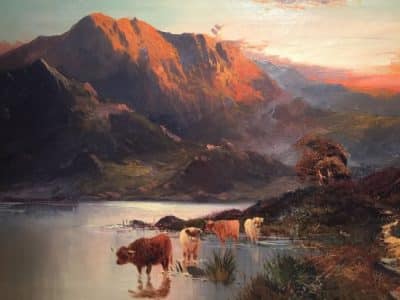 SOLD Gustave de Breanski. Highland landscape Oil Painting Breanski Antique Art 4