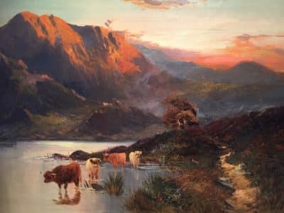 SOLD Gustave de Breanski. Highland landscape Oil Painting - Image 3