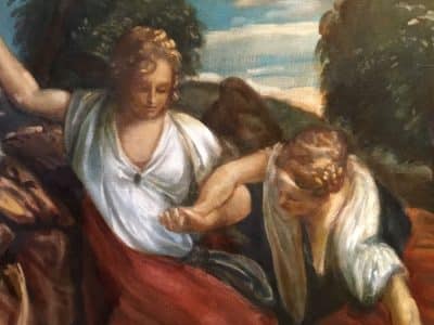 SOLD Atelier Dagher. Huge Oil on Canvas. Louvre old master copyist. - Image 6