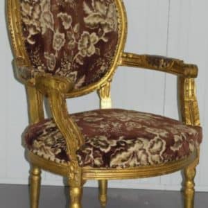 19th century French gilt occasional parlour chair 19th century Antique Chairs