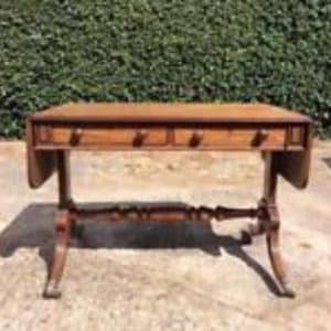 Georgian mahogany stretcher sofa table 18th Cent Antique Tables