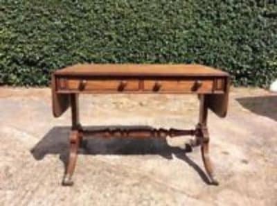 Georgian mahogany stretcher sofa table 18th Cent Antique Tables 3