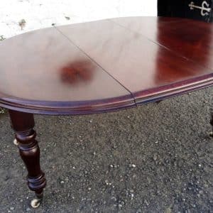 Victorian mahogany 1 leaf dining table 19th century Antique Furniture