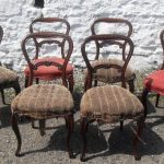 Set 6 Victorian mahogany balloon back dining chairs Antique dining chairs Antique Chairs