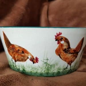 Wemyss ware bowl decorated with brown cockerels and hens Antiques Scotland Antique Ceramics