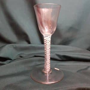 Mid 18th century double airtwist Cordial Glass 18th century glasses Collectors Glass