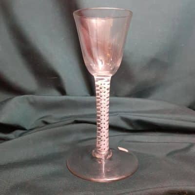 Mid 18th century double airtwist Cordial Glass