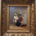 Eugene Petit (1839-1886) Still life Oil on Board. 19th century Antique Art