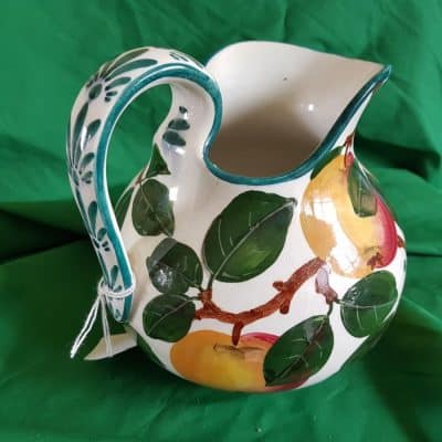 Small Wemyss Water Jug (Ure) Decorated with Apples - Image 3
